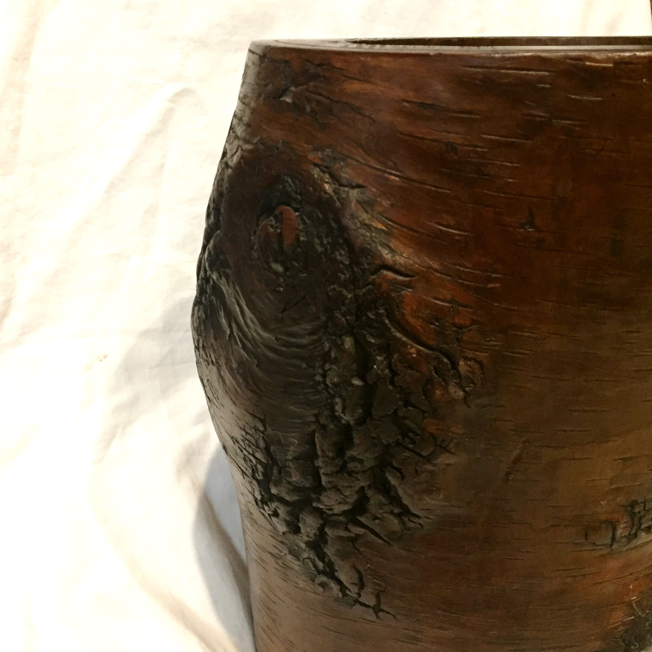 TREE STUMP BRUSH POT OR PLANTER